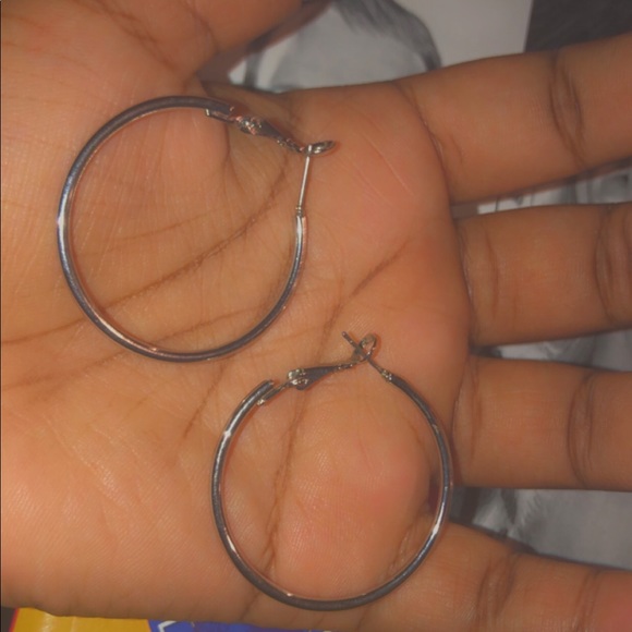 Silver Hoops 🤗😘 - Picture 4 of 4